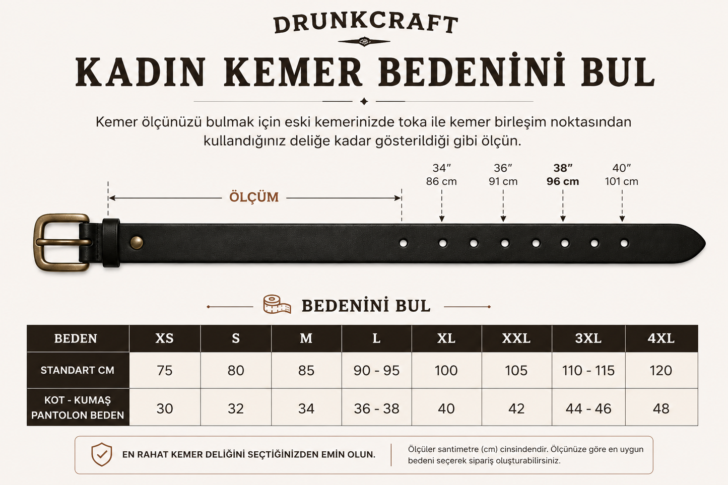 Kadın Deri Kemer