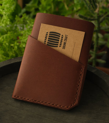 Minimal Leather Card Holder - Roll
