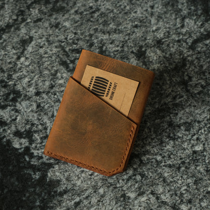 Minimal Leather Card Holder - Roll