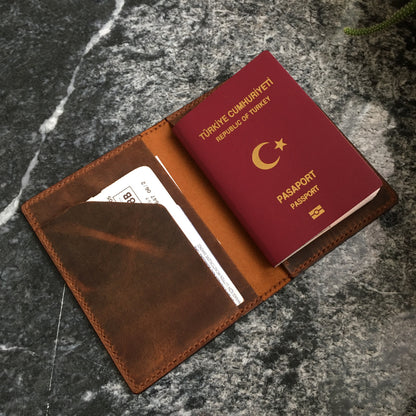 Deri Pasaport Kılıfı Cüzdan Nehemya