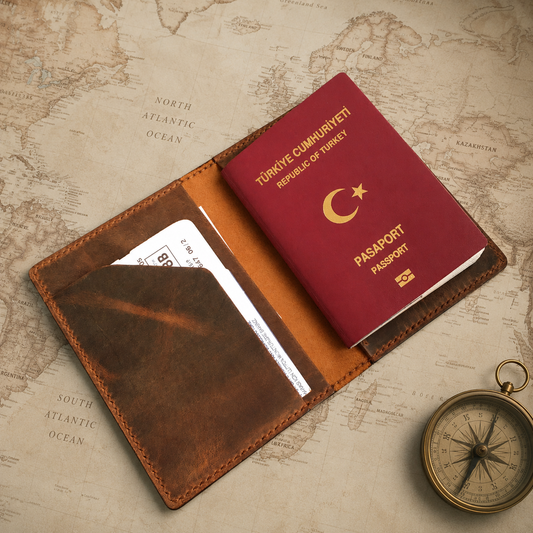 Deri Pasaport Kılıfı Cüzdan Nehemya
