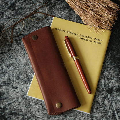 Personalized Leather Pen Case, Leather pen holder, Fountain Pen Holder, Gift for Dad, Gift for Artist, Gift for Lawyer, Gift for new job