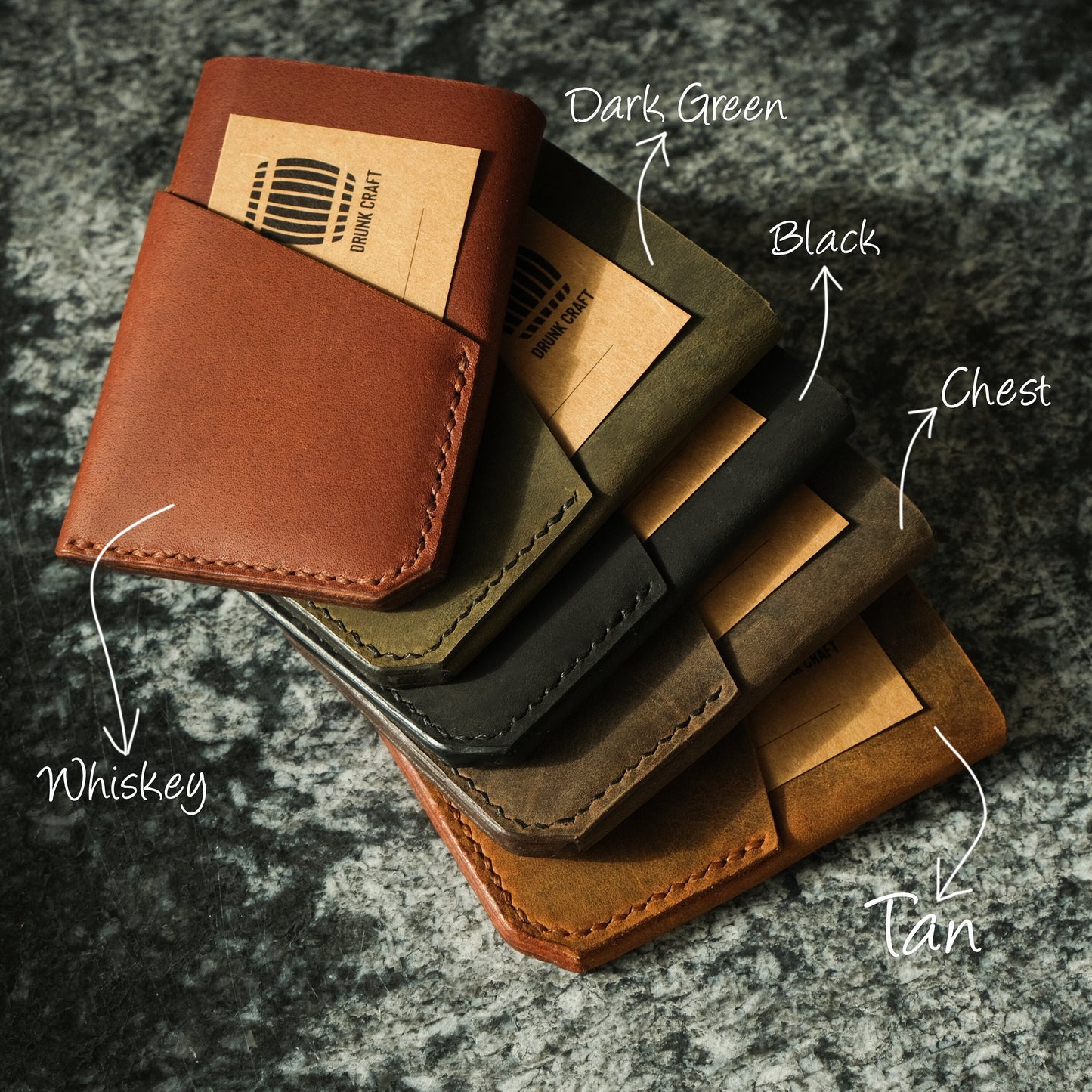 Personalized Full Grain Leather Card Holder, Slim Card Holder, Engraved Leather Wallet, Minimalist Leather Card Holder, Mothers Day gift