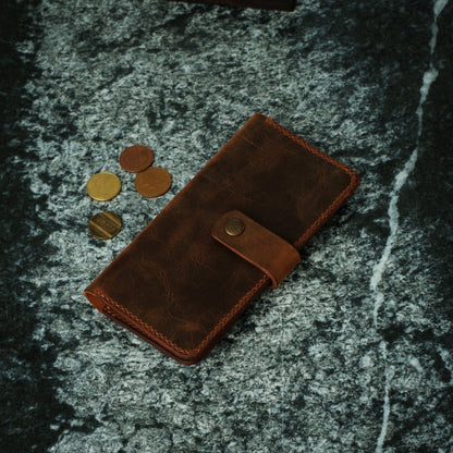 Leather Phone Wallet, Zipper Wallet, Leather Coin Purse Wallet, Personalized iPhone Case, Leather Long Wallet, Christmas Gift