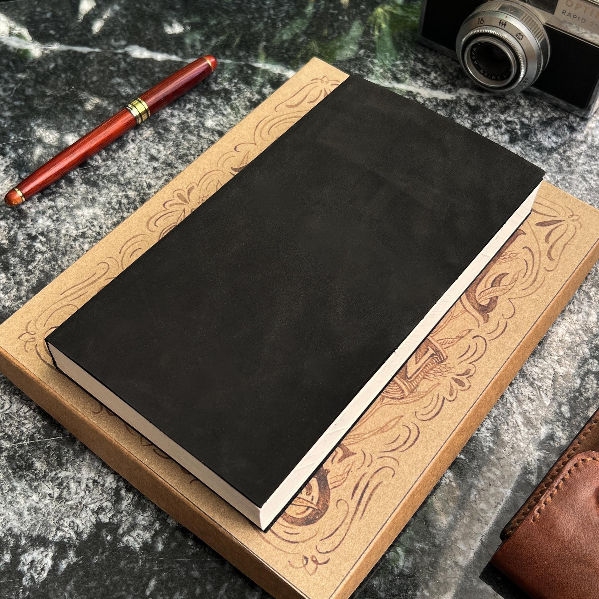 Personalized Travel Notebook, Leather Travel Journal, 256 Pages Leather Journal, Gift for Traveller, Engraved Valentine's Day Gift