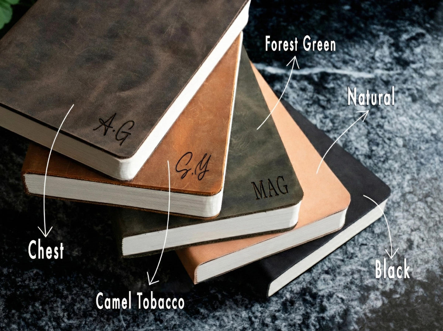 Personalized Leather Journal A5, 500 Pages Full Grain Notebook, 365 Day Diary Journal, Gift for Writers