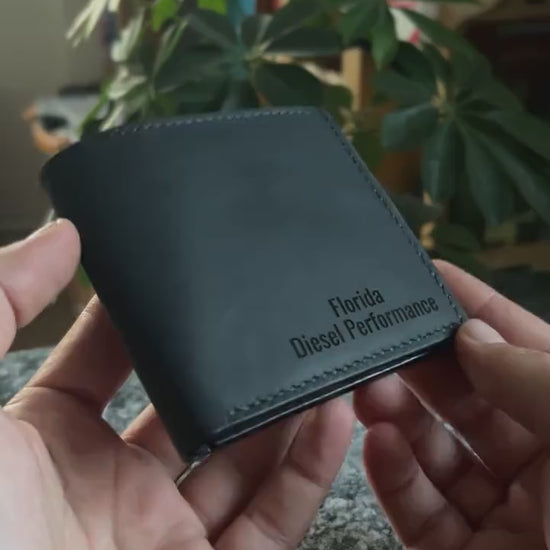 Personalized Leather Wallet for Men, Full Grain Leather Bifold, Engraved Leather Wallet, Groomsmen gift