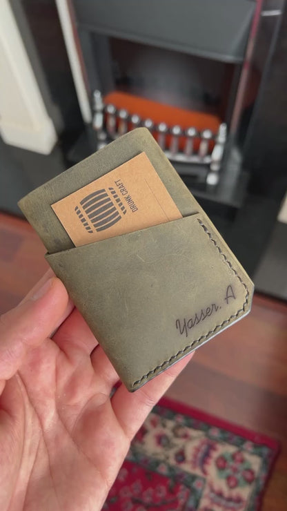 Minimal Leather Card Holder - Roll